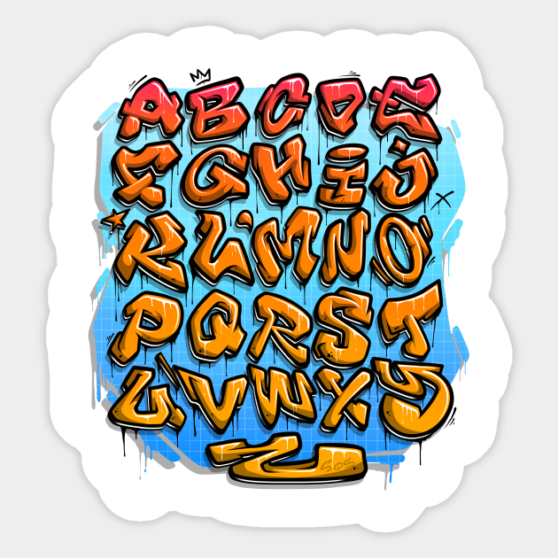 Graffiti Alphabet Graffiti Alphabet Sticker TeePublic